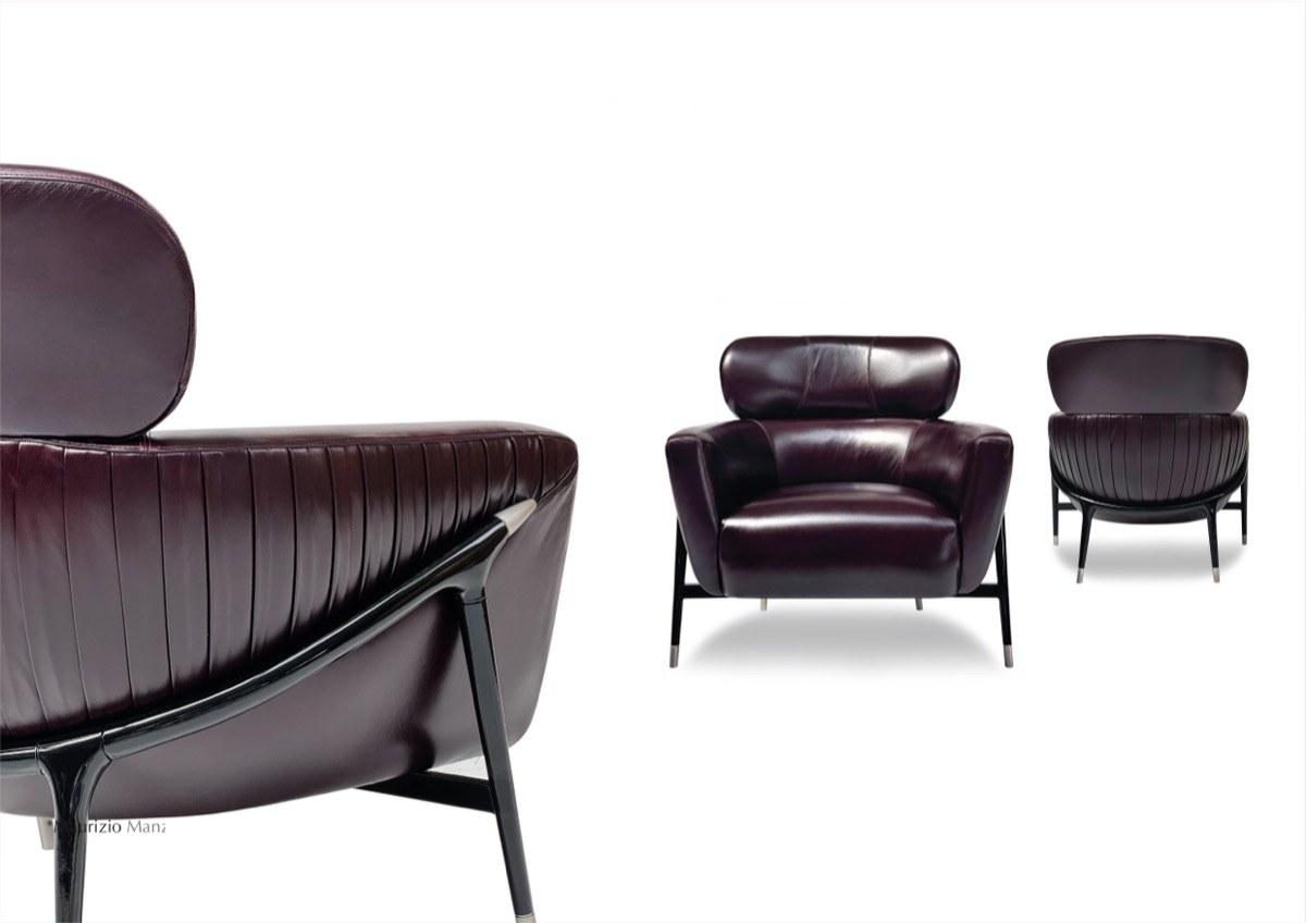 AVENUE designer armchair — TOP BACK LEATHER — ByKepi, Delux Interiors Auckland