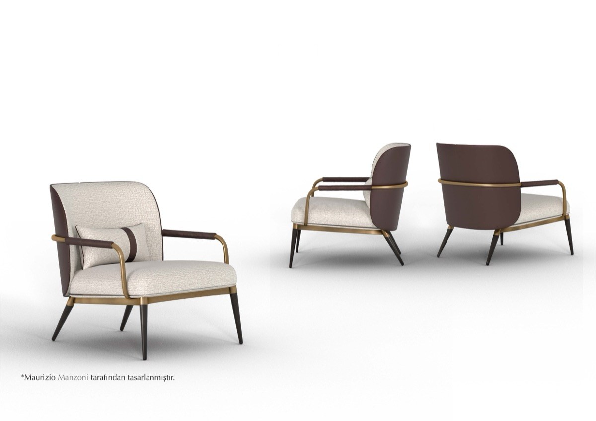 FIUME designer armchair — LB — ByKepi, Delux Interiors Auckland