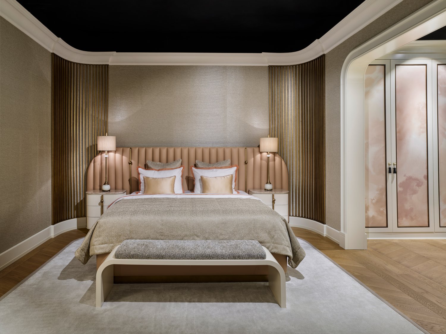 Powdery designer bed — Leyla Uluhanli Interiors — ByKepi, Delux Interiors Auckland