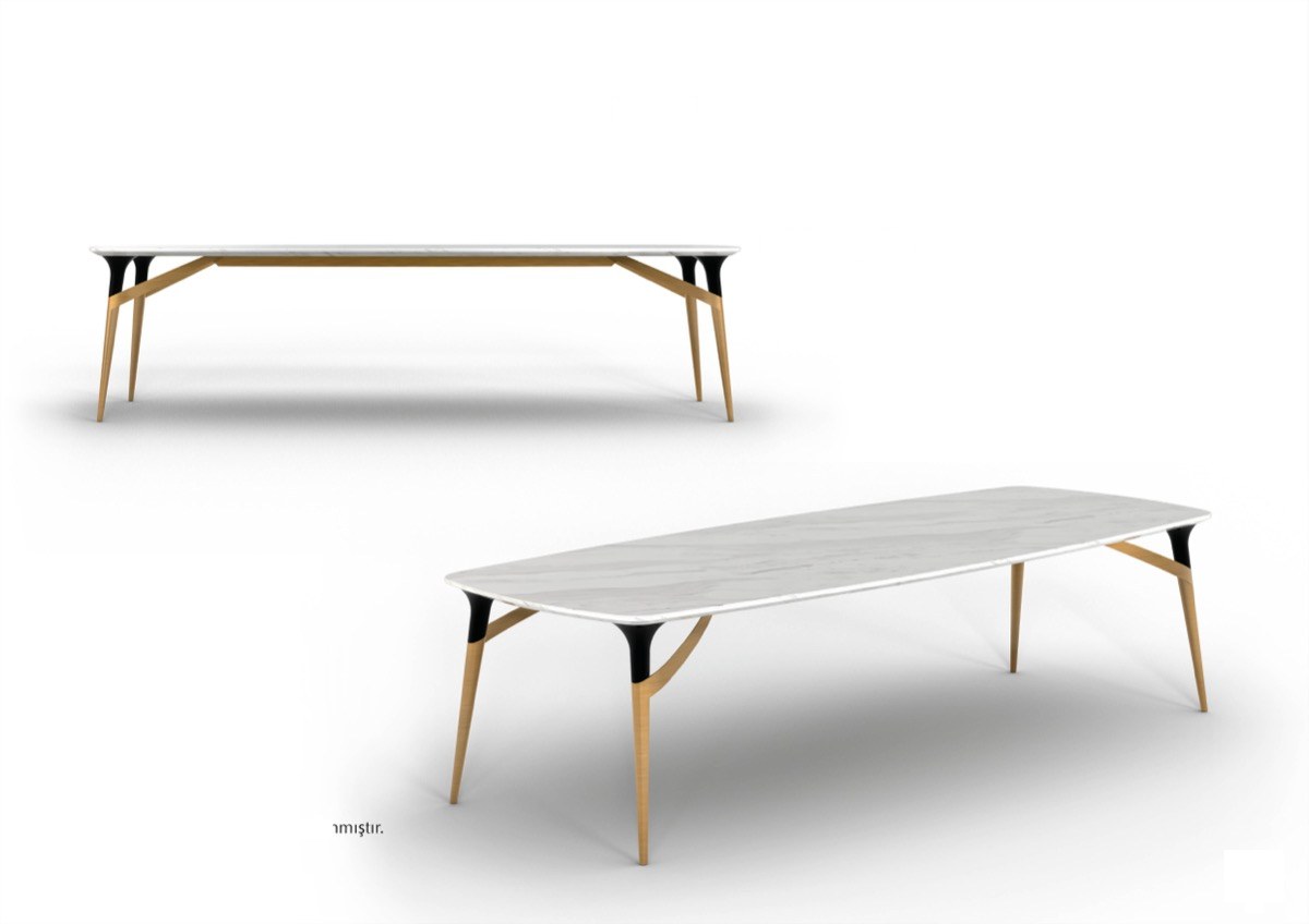RELIEF designer dining table — Marble top — ByKepi, Delux Interiors Auckland