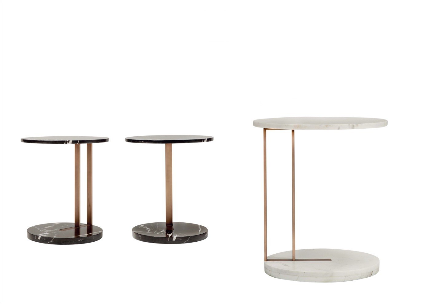 Duo designer side table — Marble — ByKepi, Delux Interiors Auckland