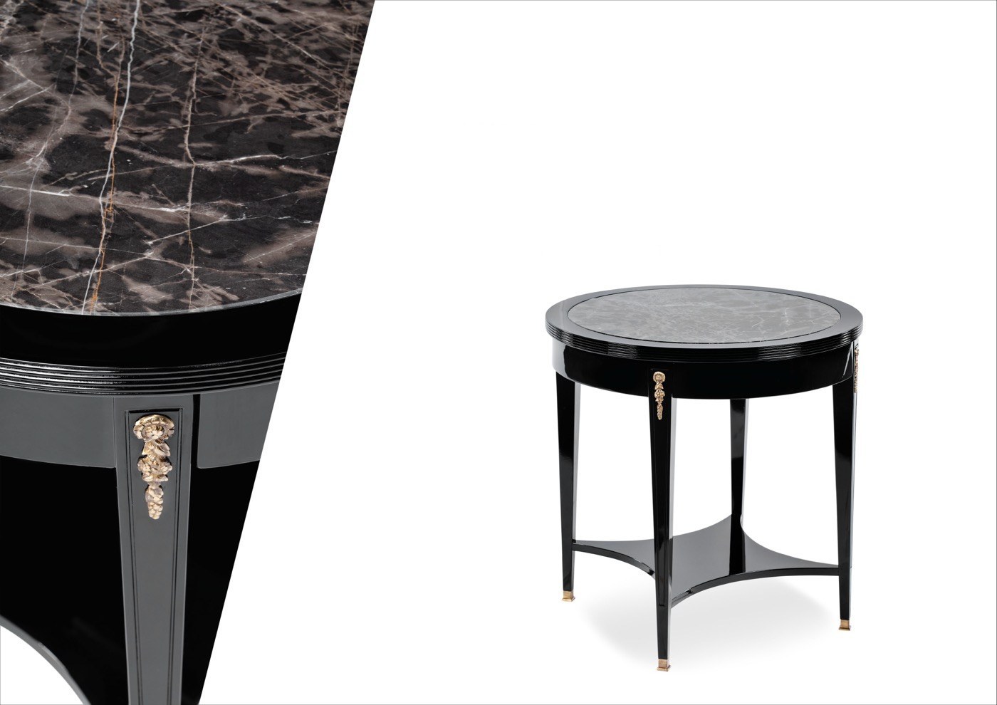 Mona Pure designer side table — Marble — ByKepi, Delux Interiors Auckland