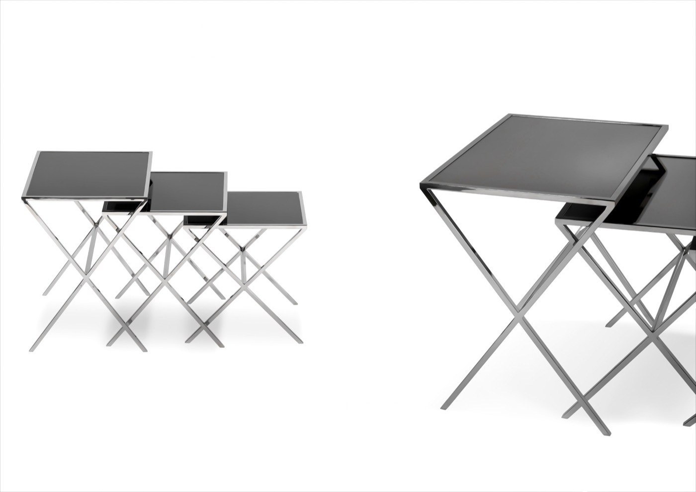 Viento designer side table — Chrome — ByKepi, Delux Interiors Auckland