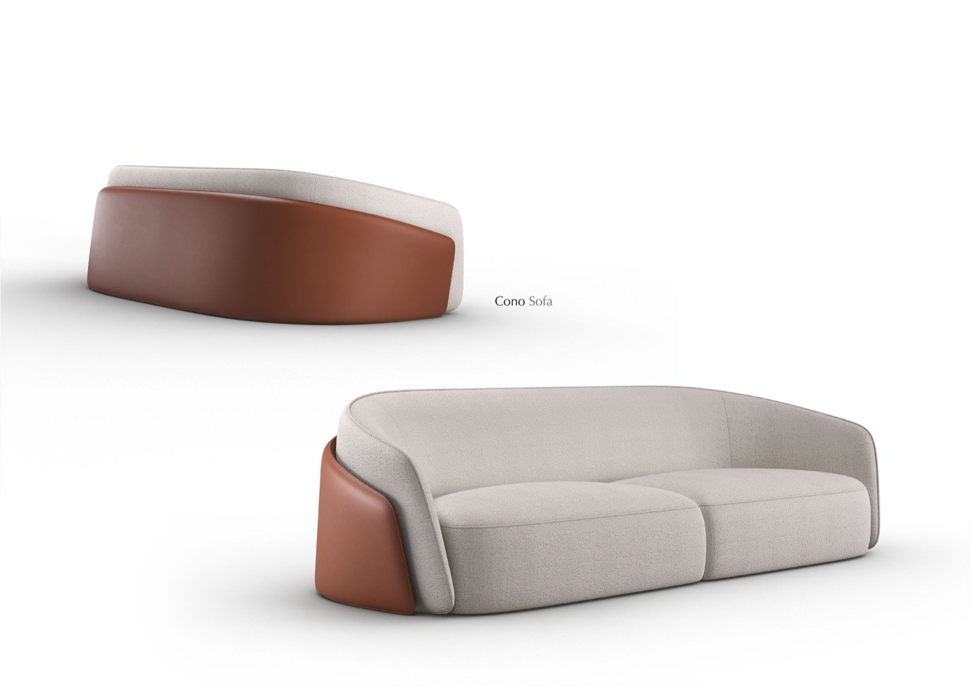 Cono (leather Back) designer sofa — ByKepi, Delux Interiors Auckland