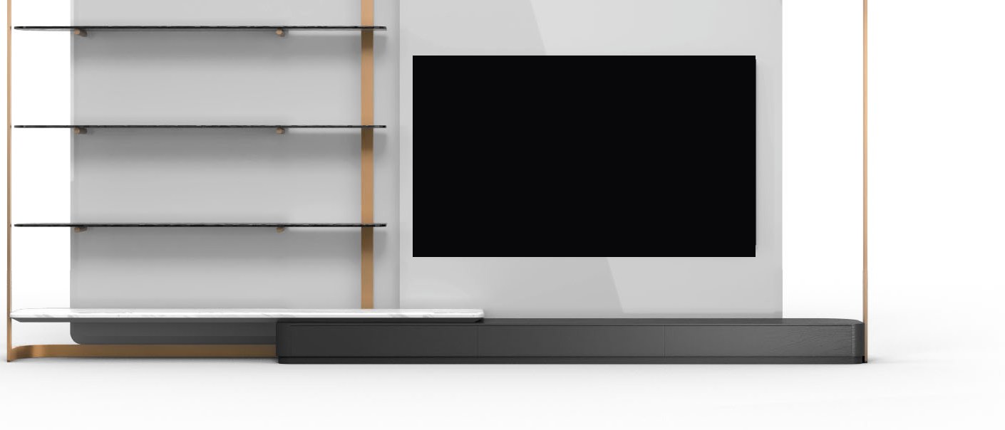 Lagonda TV unit — 2-piece system — ByKepi, Delux Interiors Auckland